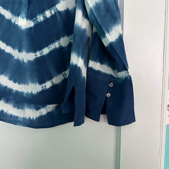 J. Crew 100% Silk Tie Dye Blouse - Picture 4 of 7